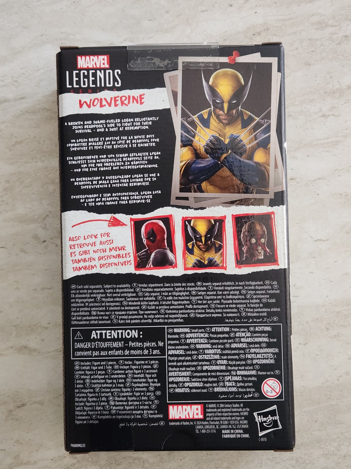HASBRO MARVEL LEGENDS DEADPOOL & WOLVERINE – WOLVERINE 6&Prime; ACTION FIGURE NE