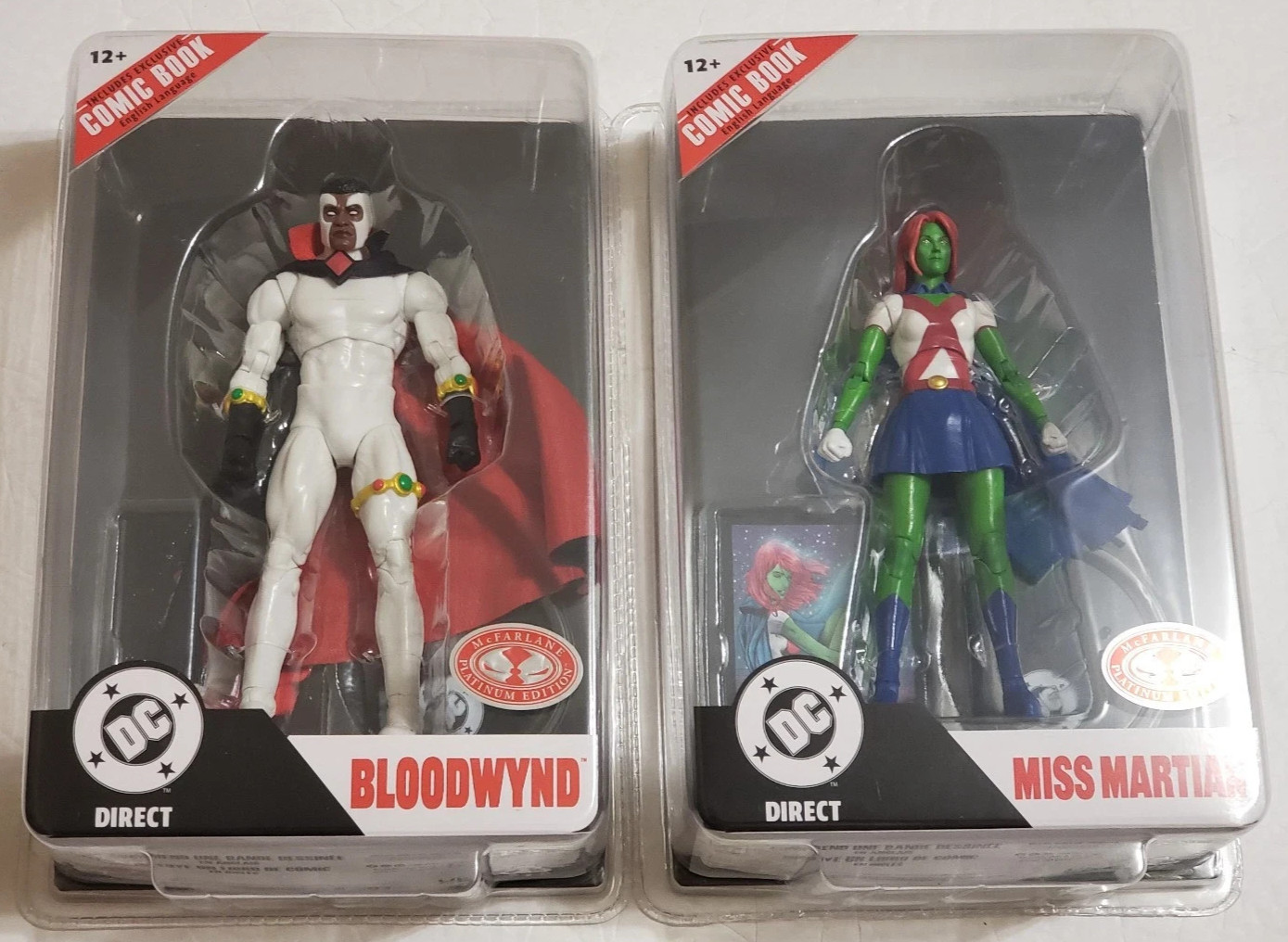 2026 McFarlane DC Multiverse Lot Miss Martian and Bloodwynd Red Platinum IN HAND