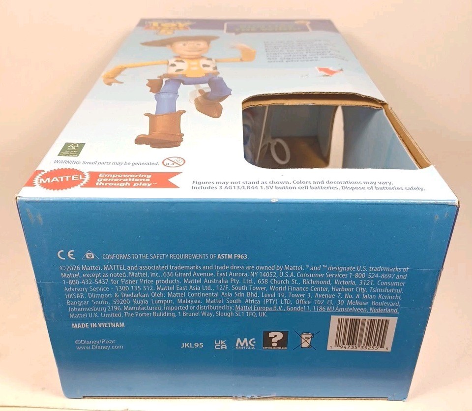 Disney Pixar Toy Story 5 Running Woody Talking Action Figure Mattel