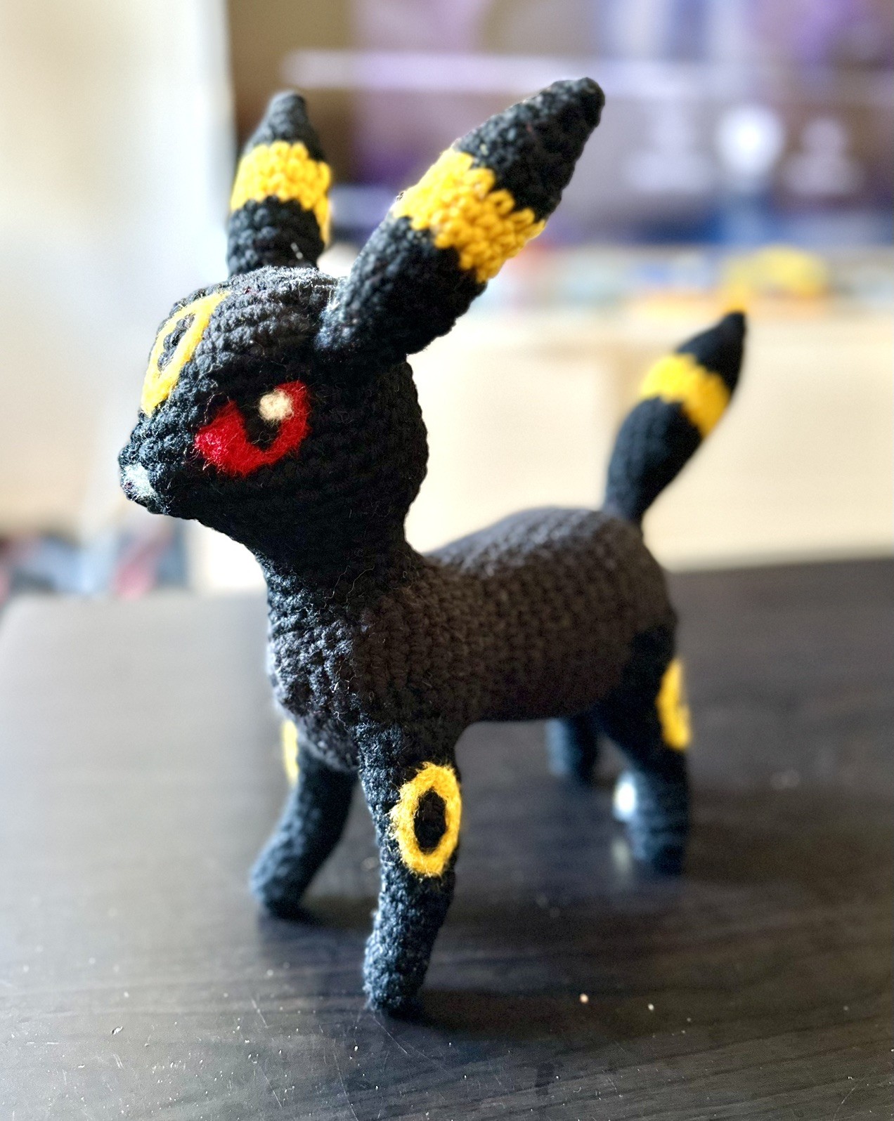 Umbreon-Handmade Crochet Plush Toy Eeveelution MADE TO ORDER