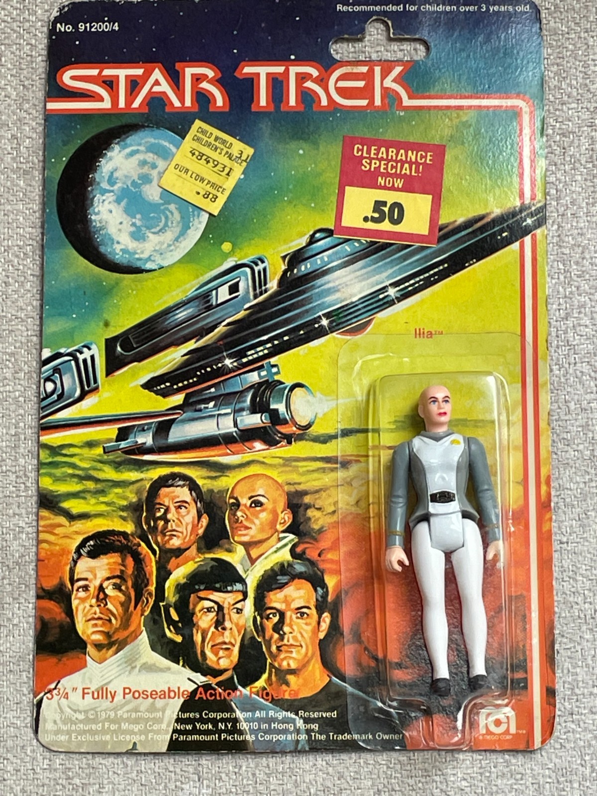 VINTAGE 1979 MEGO STAR TREK LLIA 3.75&Prime; ACTION FIGURE NEW ON CARD
