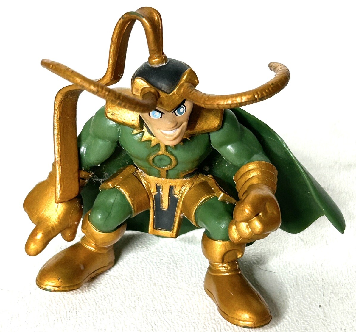 Marvel Super Hero Squad RARE LOKI Bronze / Dark Green from Avengers Wave 4
