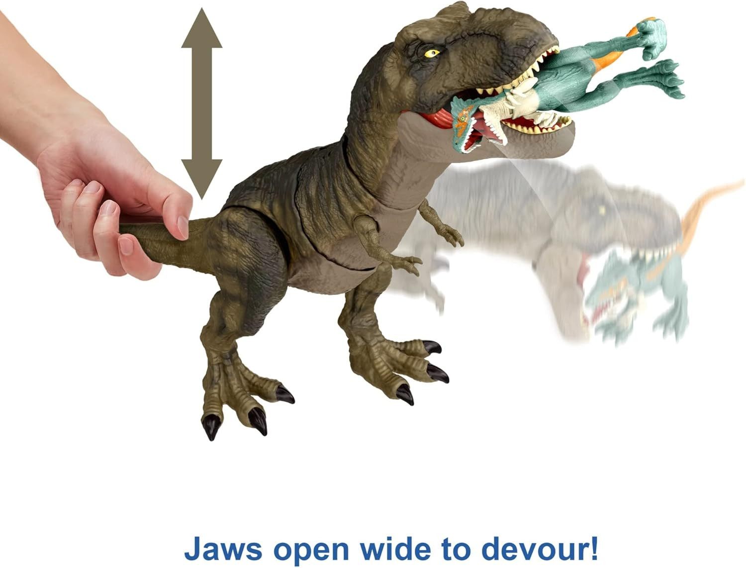 Jurassic World Dominion Thrash ‘N Devour Tyrannosaurus T Rex Action Figure Toy w
