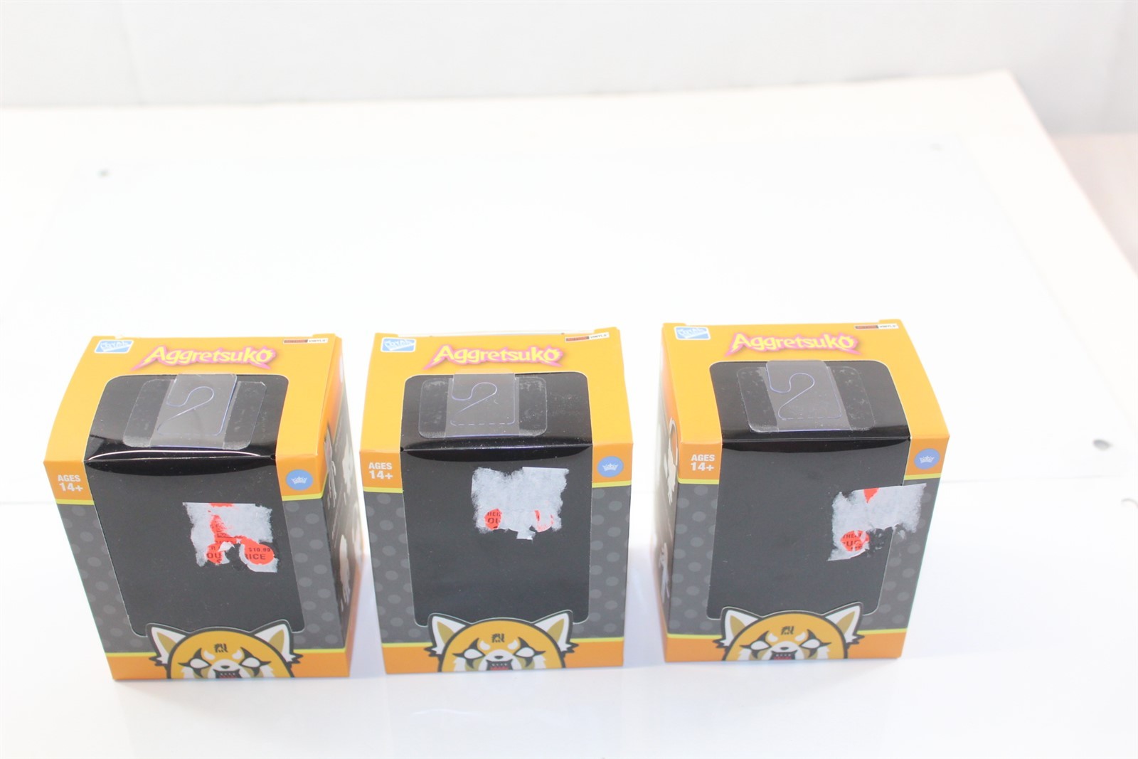 Aggretsuko Lot of 3 Blind Boxes Age 14+Action Vinyl Figures