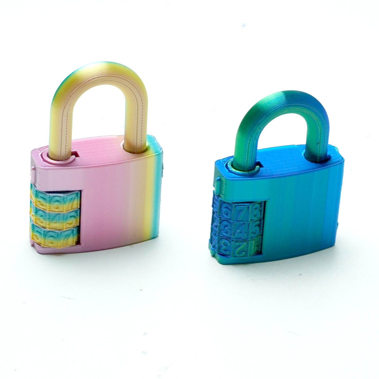 2PCS 3D Printed Lock Model,Articulated Animals figure,Fidget Toys Home Decor