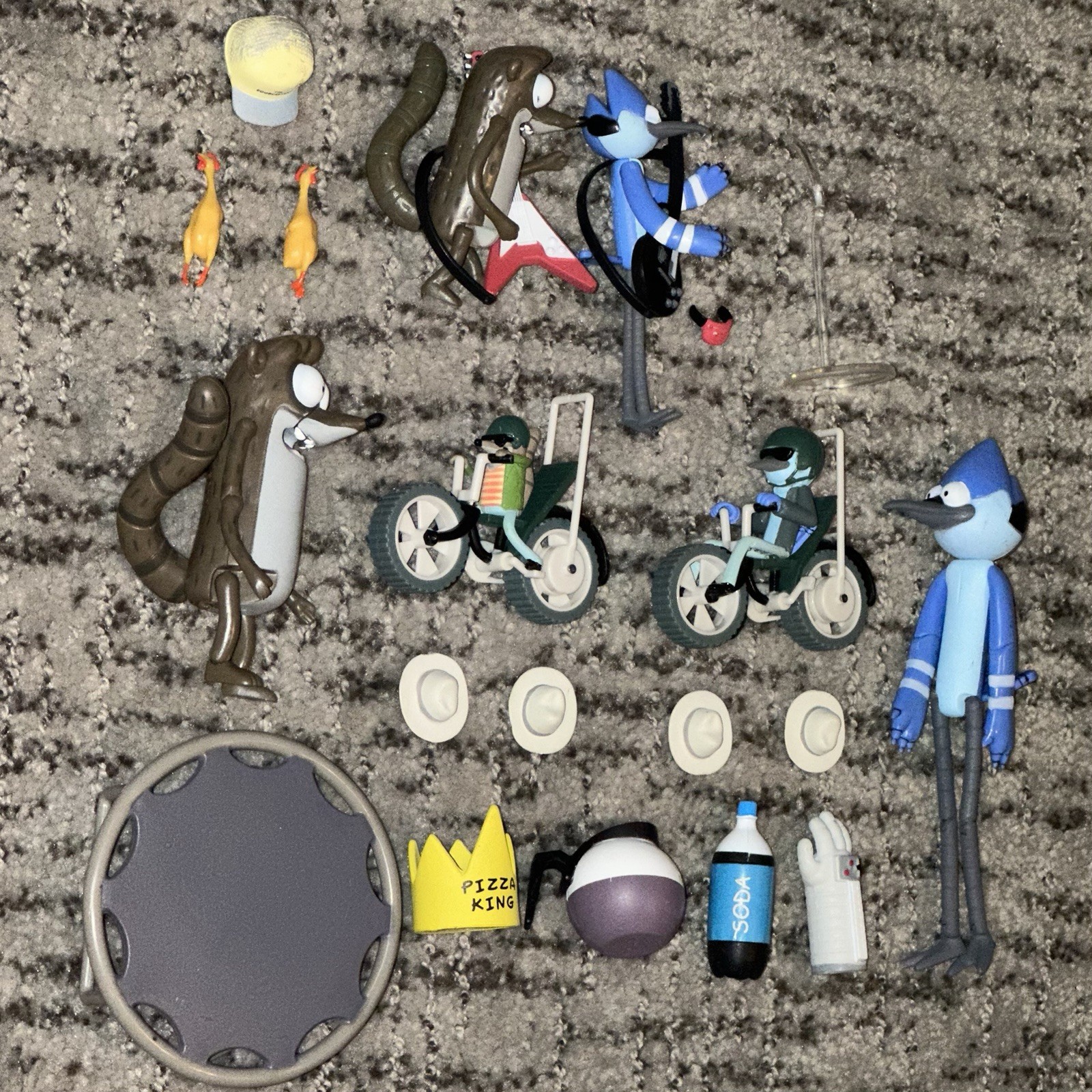Cartoon Network Regular Show Jazwares Figure Lot Rigby Mordecai Guitar Too Cool