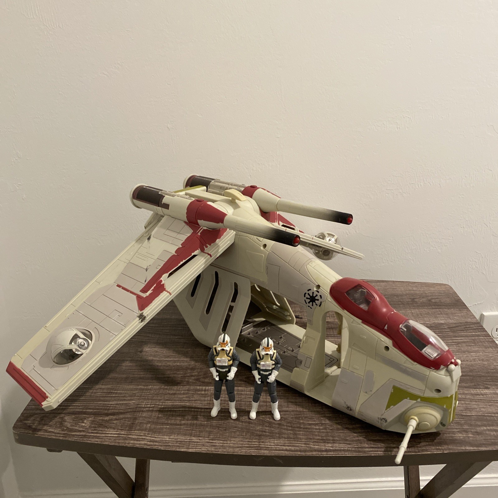 Star Wars Episode 2 Republic Gunship Vehicle With 2 Action Figures 2002 Hasbro