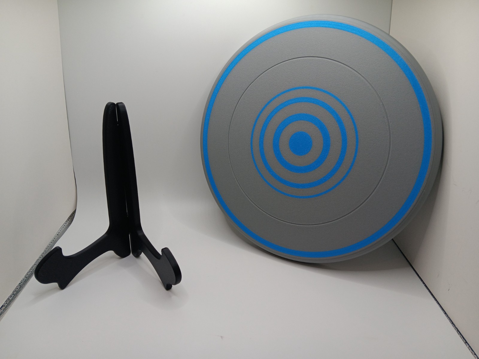Retro Original Tron style identity disk full size (power-up) Grey/Blue ID Disc