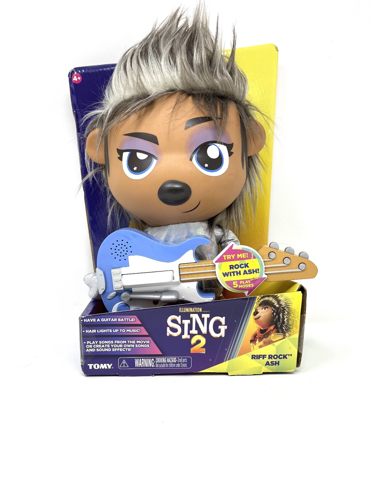 Sing 2: Riff-Rock Ash Plush Toy – Rockin’ Interactive Toy – 12 » Tall – 4 Years+