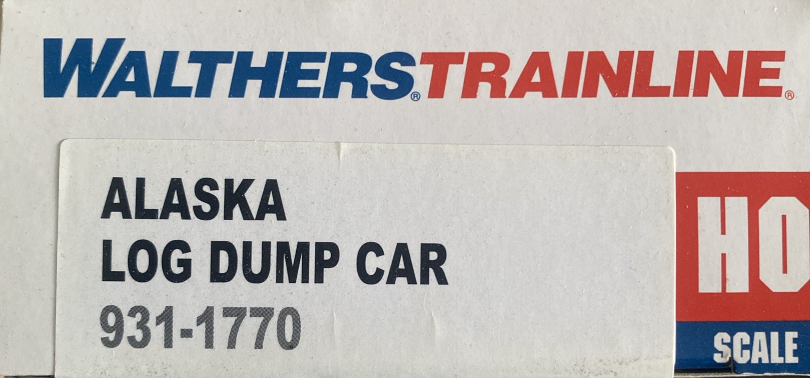 Trainline HO Scale Model Railroad Dump Car with 3 Logs – Alaska Railroad #17102