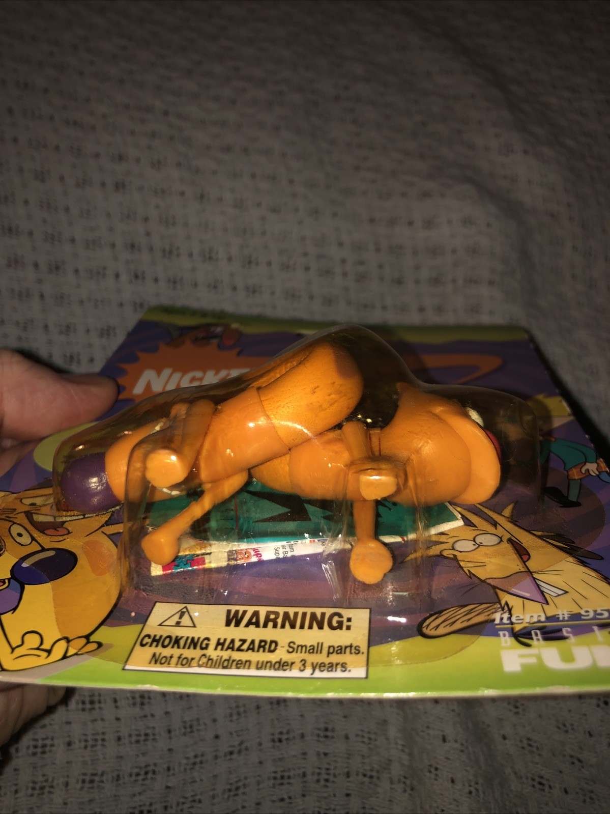 CatDog NICKELODEON Basic Fun Keychain 957-0 Sealed 1999 Cartoon Figure Toy Cat