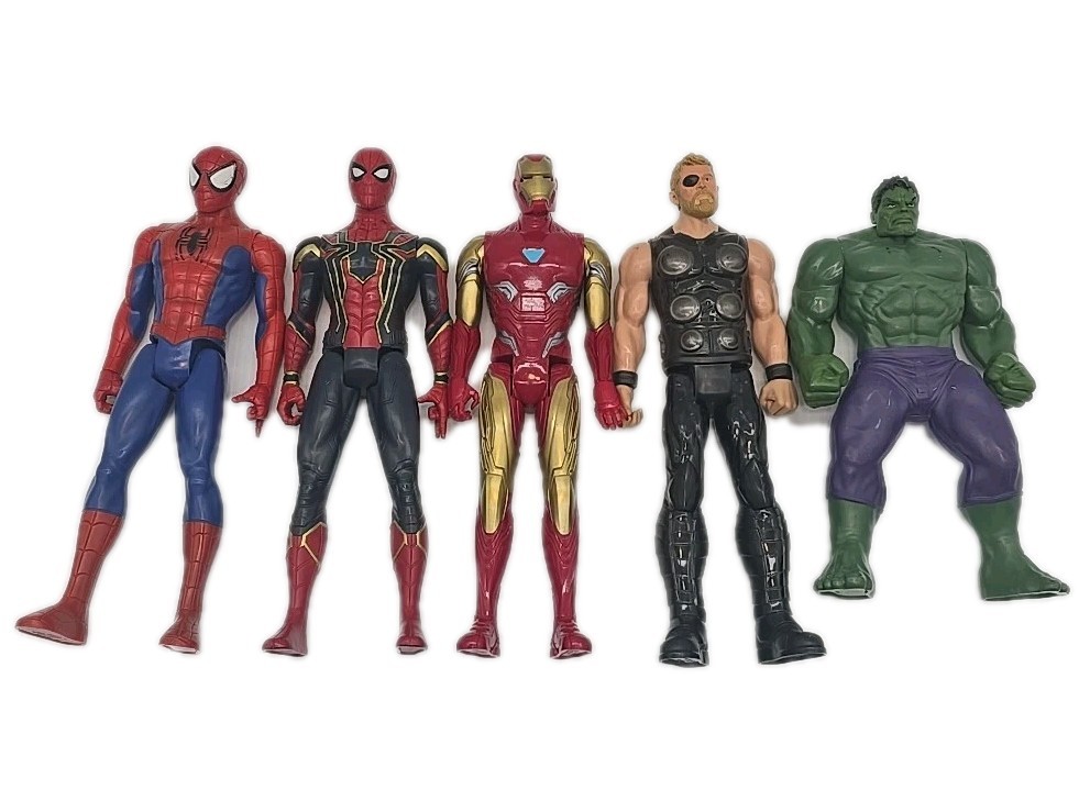 MARVEL AVENGERS FIGURES HULK CAPTAIN AMERICA SPIDERMAN IRON MAN THOR 10&Prime; 12&Prime; [90