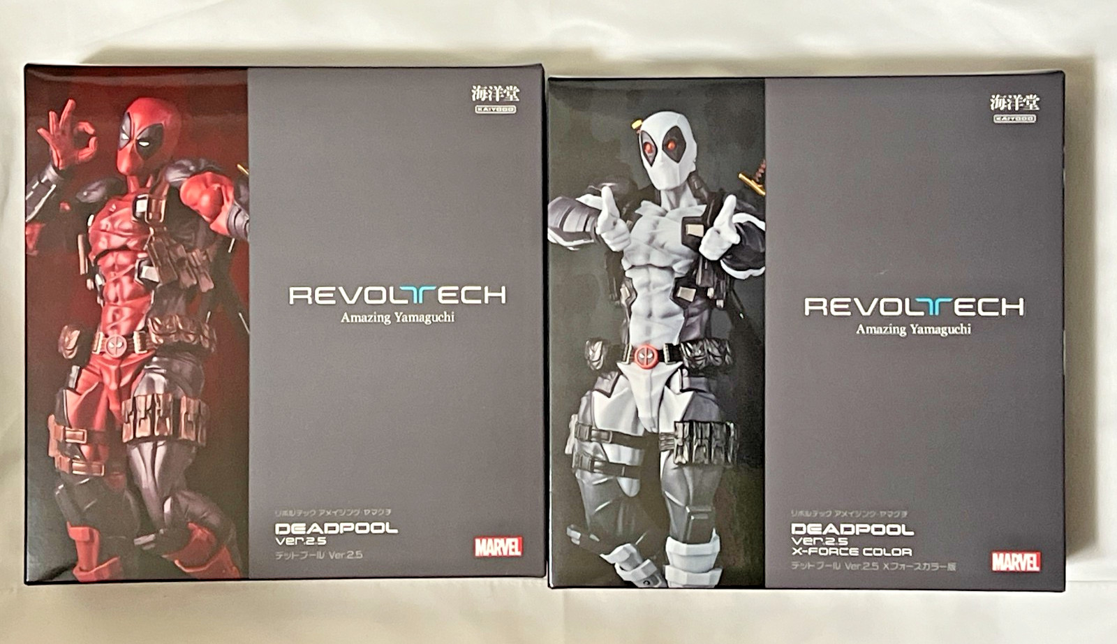Kaiyodo Amazing Yamaguchi Deadpool Ver.2.5 Normal & X-Force Ver. Set No Bonus