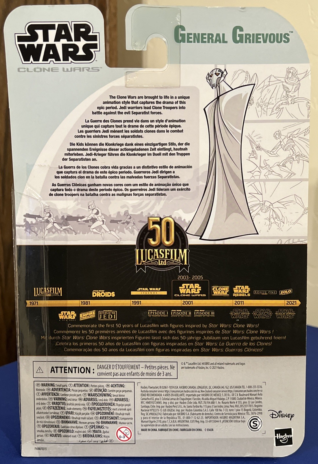 Star Wars Black Series Clone Wars GENERAL GRIEVOUS Lucasfilm 50th Anniversary