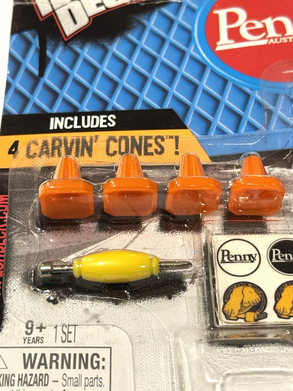 Tech Deck Penny Australia Fingerboard 4 Carvin Cones 96 mm Skateboard NEW READ