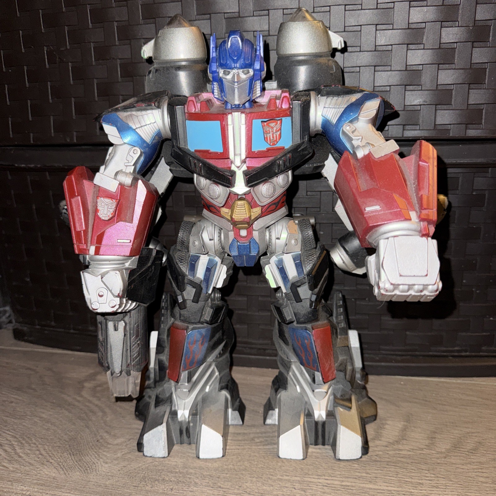 2008 Transformers Mega Power Bots OPTIMUS PRIME Hasbro 12&Prime; Lights Talks TESTED
