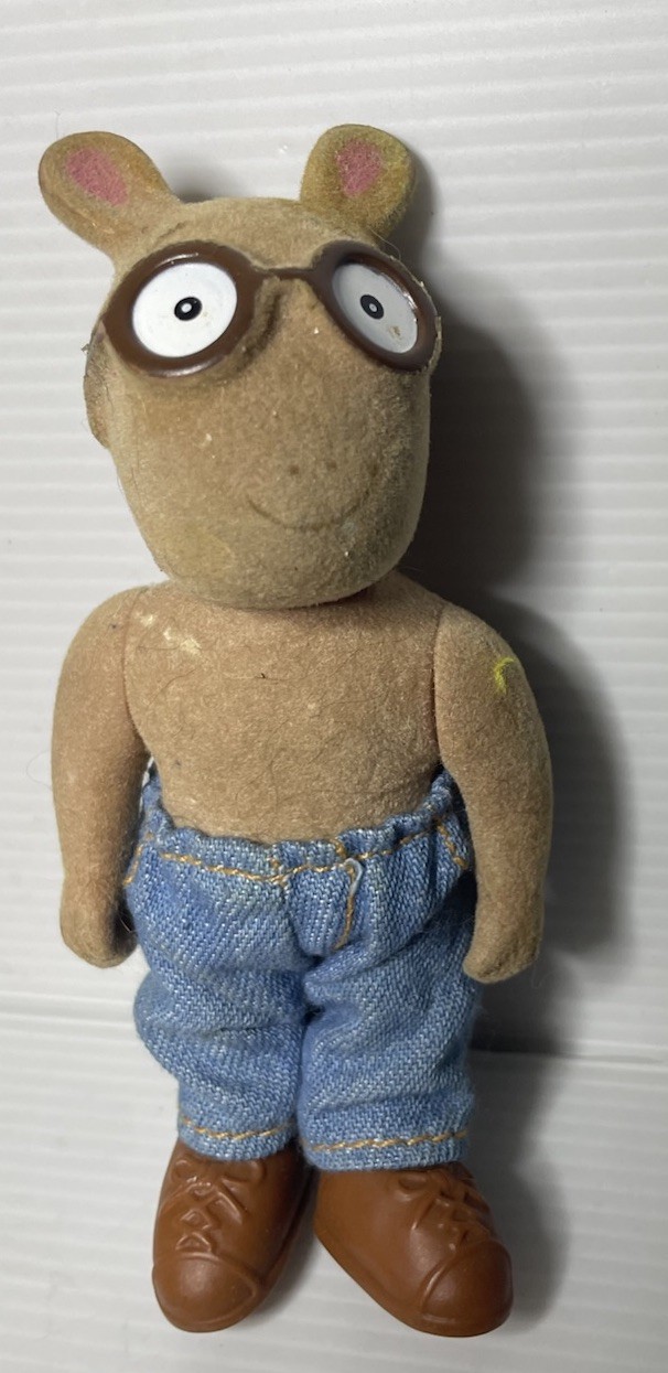 Marc Brown Arthur Aardvark Figure Felt Flocked 5&Prime; Eden Toys 1997 PBS