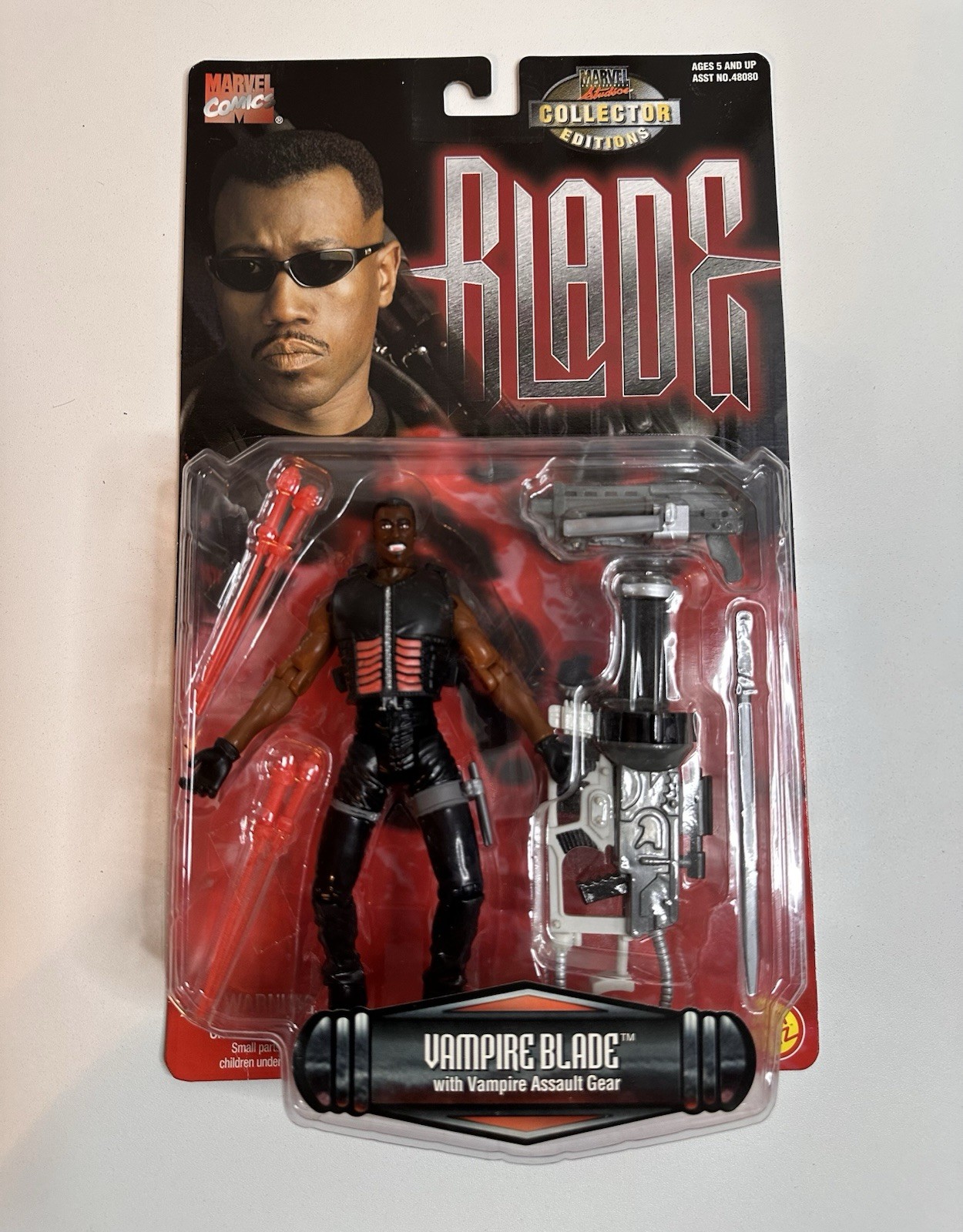 1997 Blade Vampire Blade W/ Vampire Assault Gear Toy Biz Marvel Action Figure