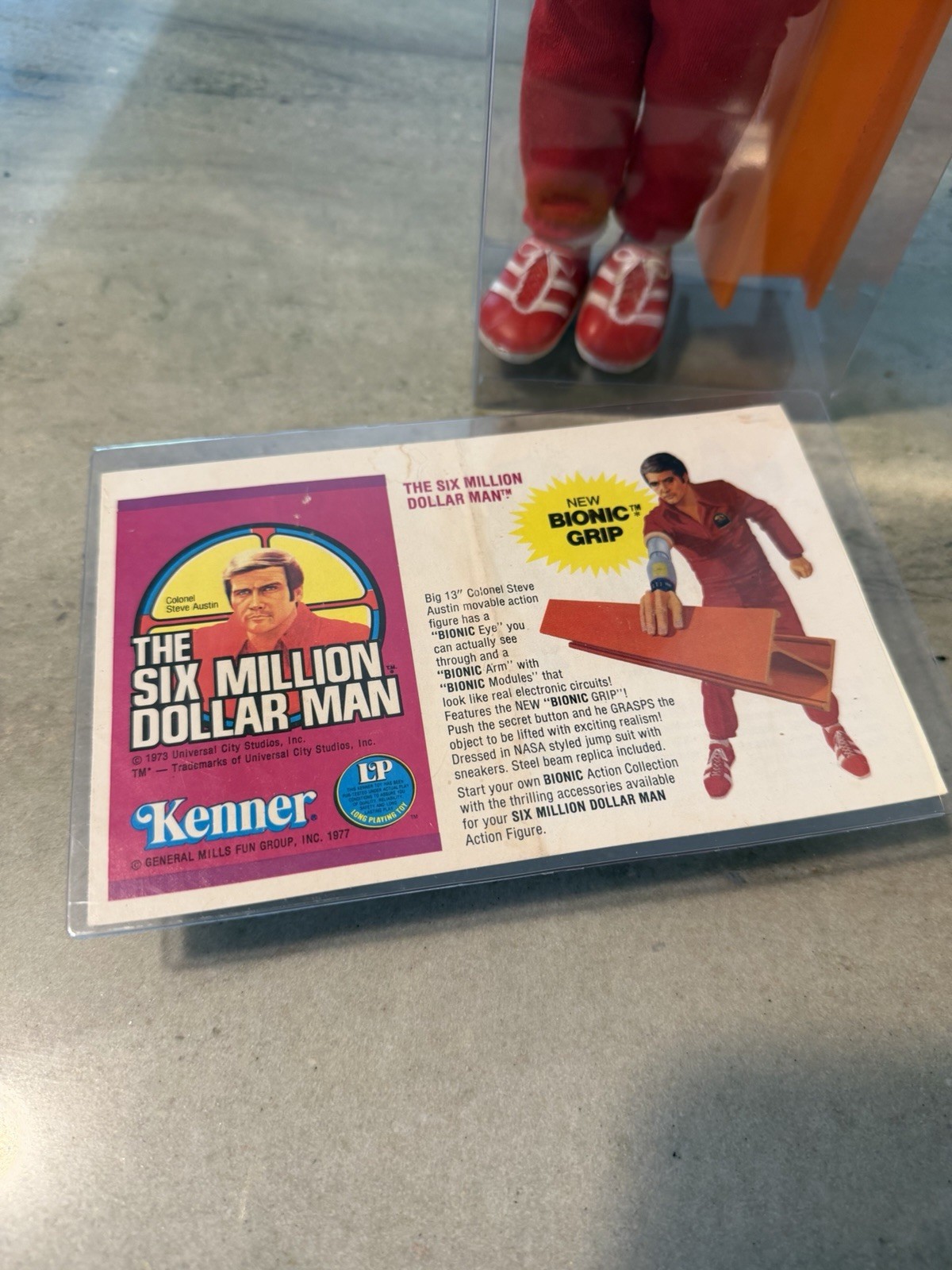 Vintage 1976 Kenner Six Million Dollar Man Bionic Grip 2nd Edition action figure