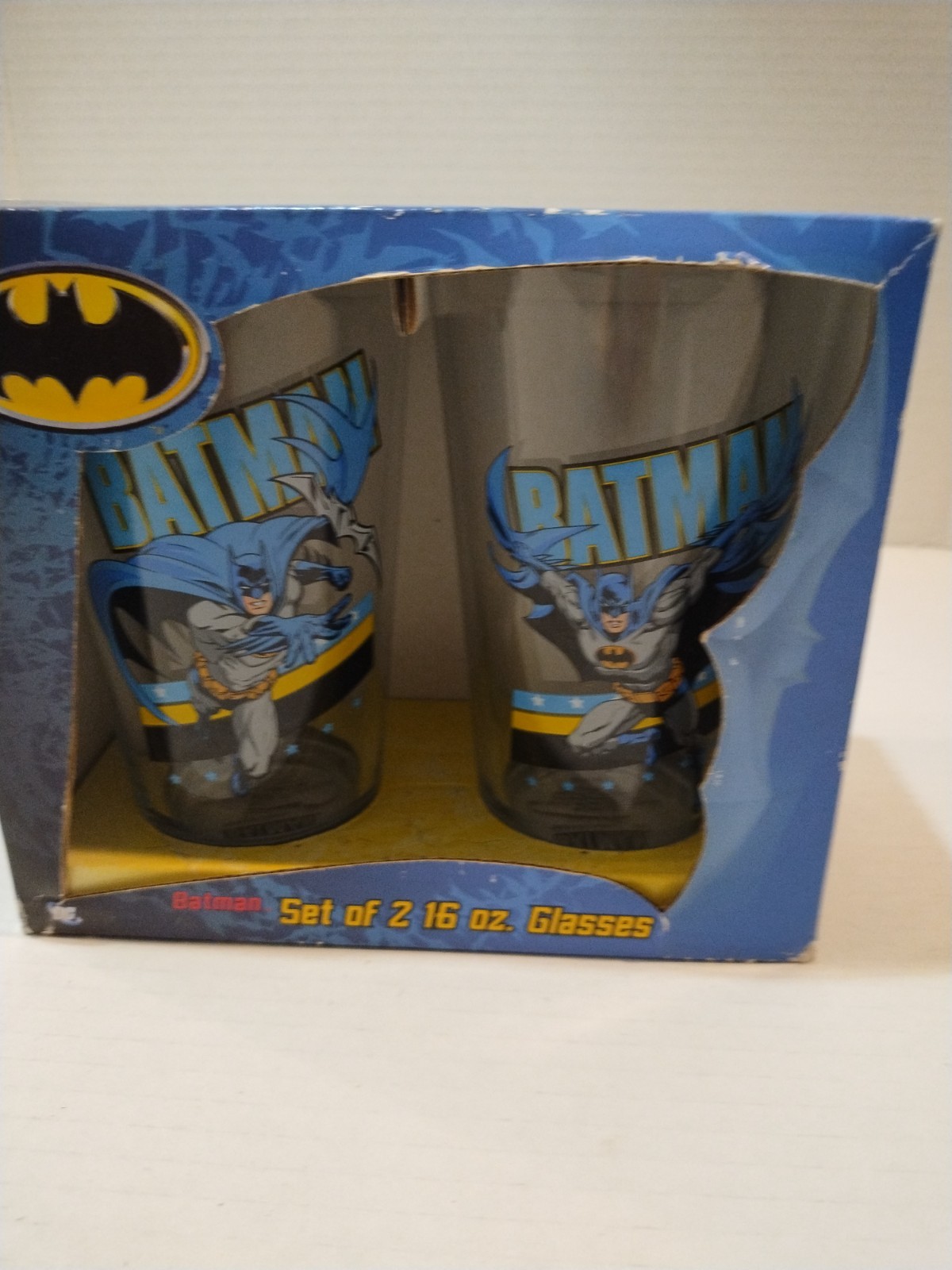 DC Comics Batman Drinking Glass Set 2 /16oz