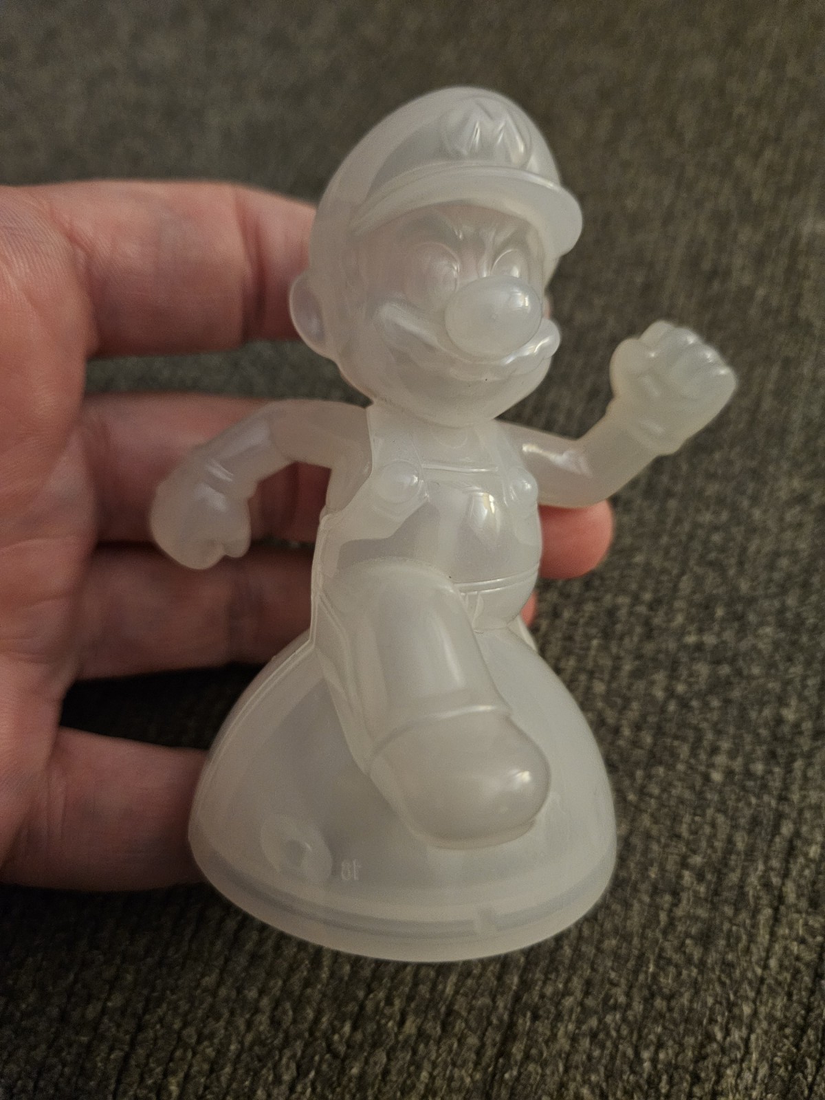 Nintendo Super Mario Bros Transparent Toy Action Figure Running Collectible RARE