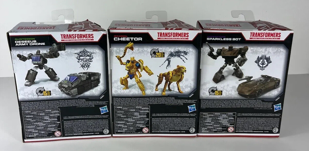 Transformers War For Cybertron Netflix Hasbro •Cheetor •Sparkles Bot •ArmyDrone