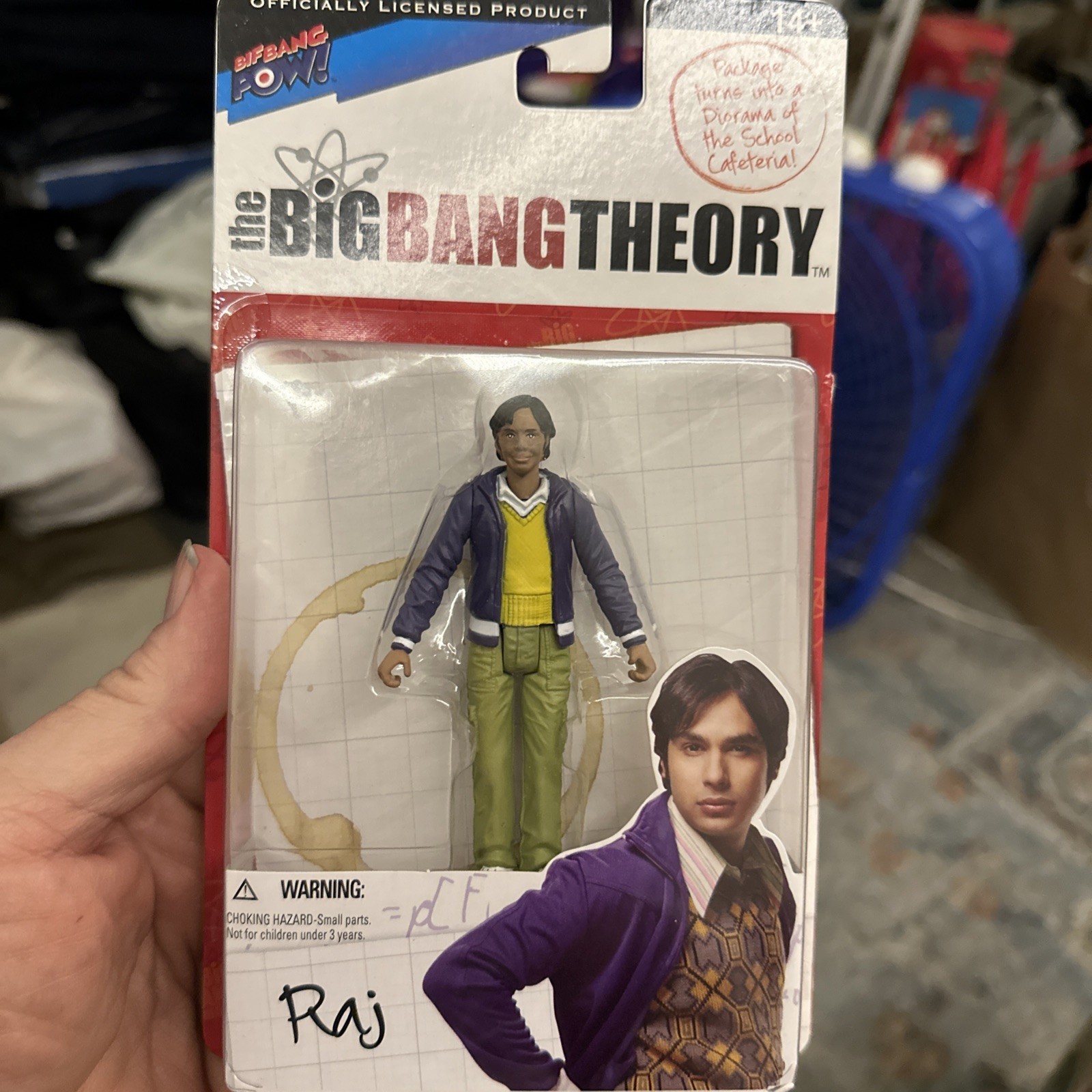 Raj Koothrappali The Big Bang Theory action figure 3-3/4” New On Card BifBangPow