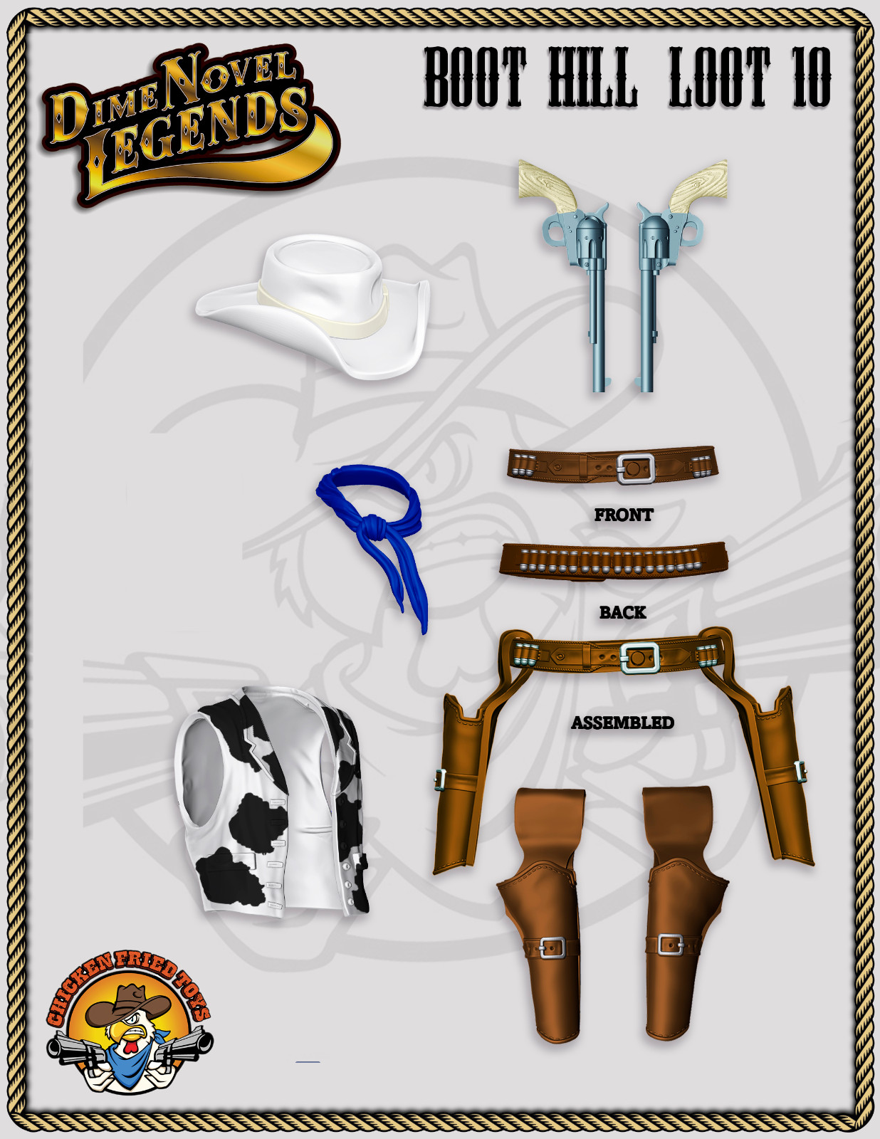 Dime Novel Legends 1:18 scale (4&Prime;) Boot Hill Loot pack #10