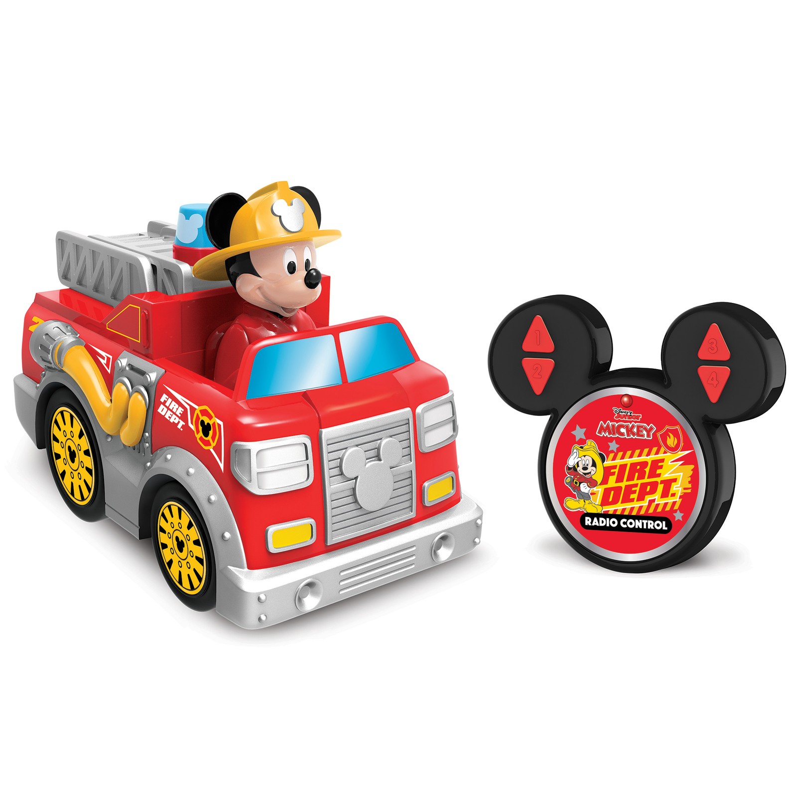 Disney Junior: 9&Prime; RC Mickey&rsquo;s Fire Truck, Wheelies & Spins, 2.4 GHz, Ages 3+
