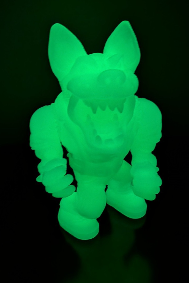 Custom Glow in the Dark Resin Muscle Mutt Streetwise Design Very Bright!