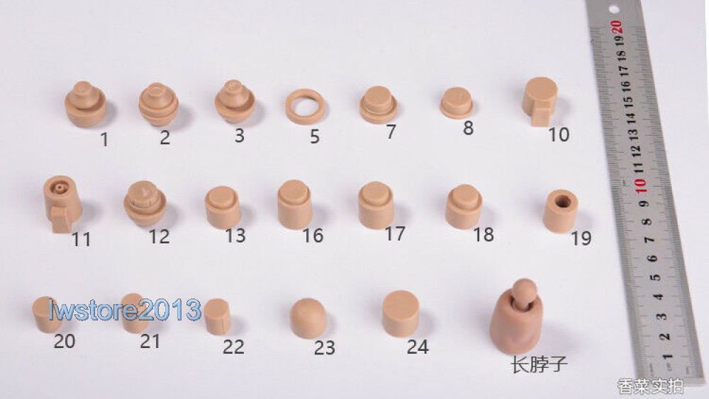 1:6 Head Body PVC Neck Connectors Accessories For 12&Prime; Female Male Action Figure