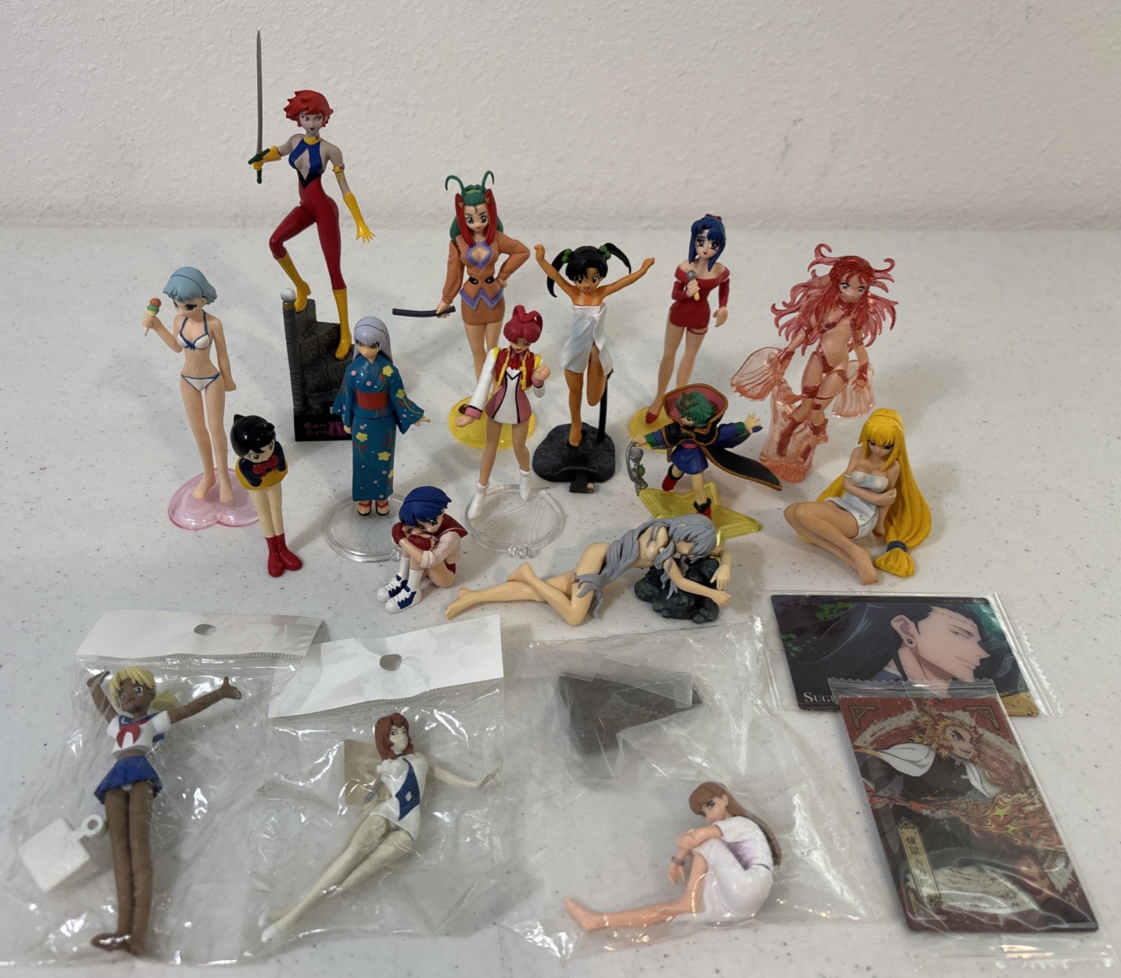 Lot of 16 Miniature ANIME & Manga PVC Girl Figures (2” To 6.5” Tall) Loose & NEW