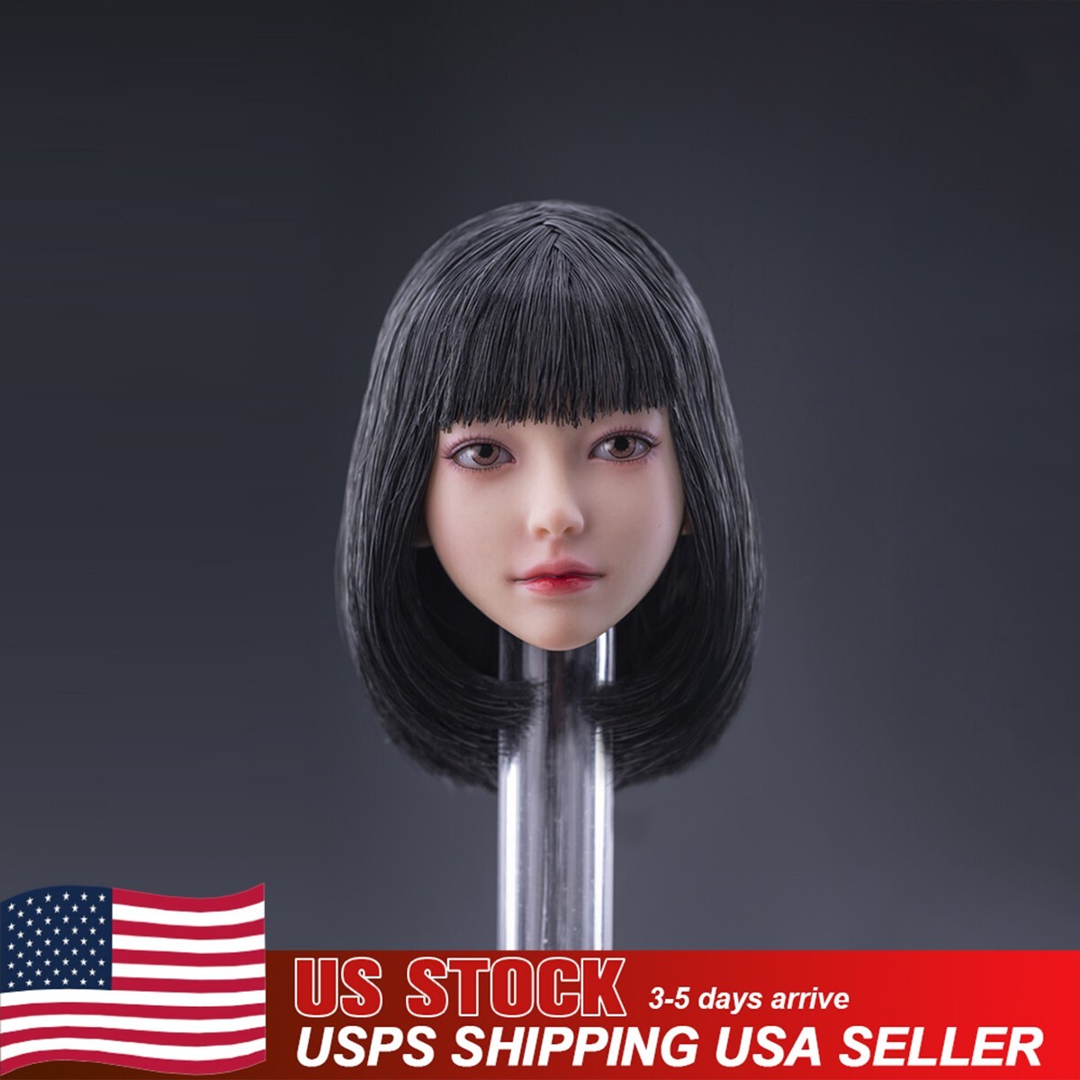 USA I8-H004A 1/6 Mandy Beauty Girl Head Sculpt For 12&Prime; Female Phicen Figure Body