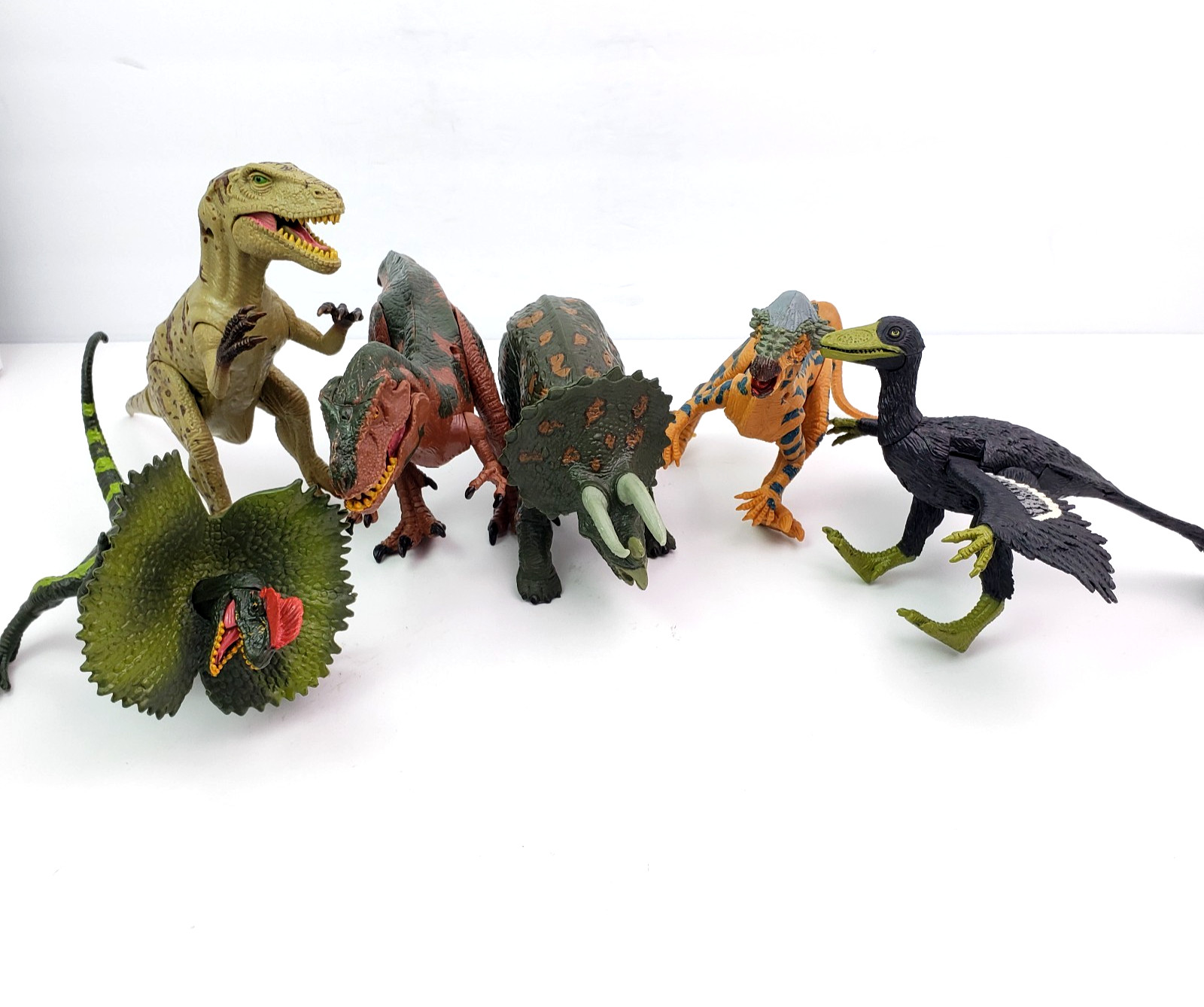 Kid Galaxy Kids Plastic Poseable Dinosaur Dino Figures Toys Lot of 6