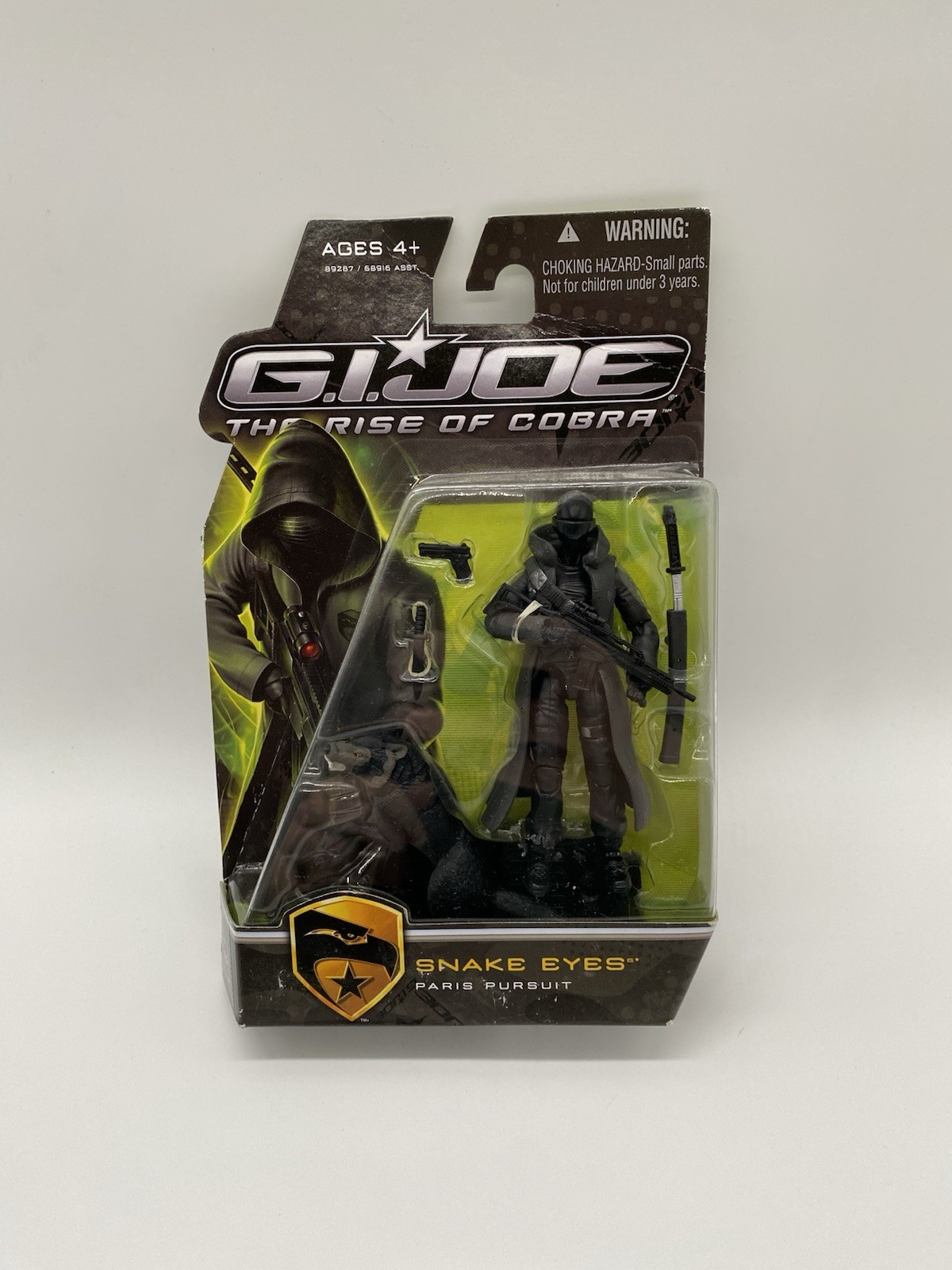 GI Joe The Rise Of Cobra Snake Eyes Paris Pursuit Black Timber New Figure 2009