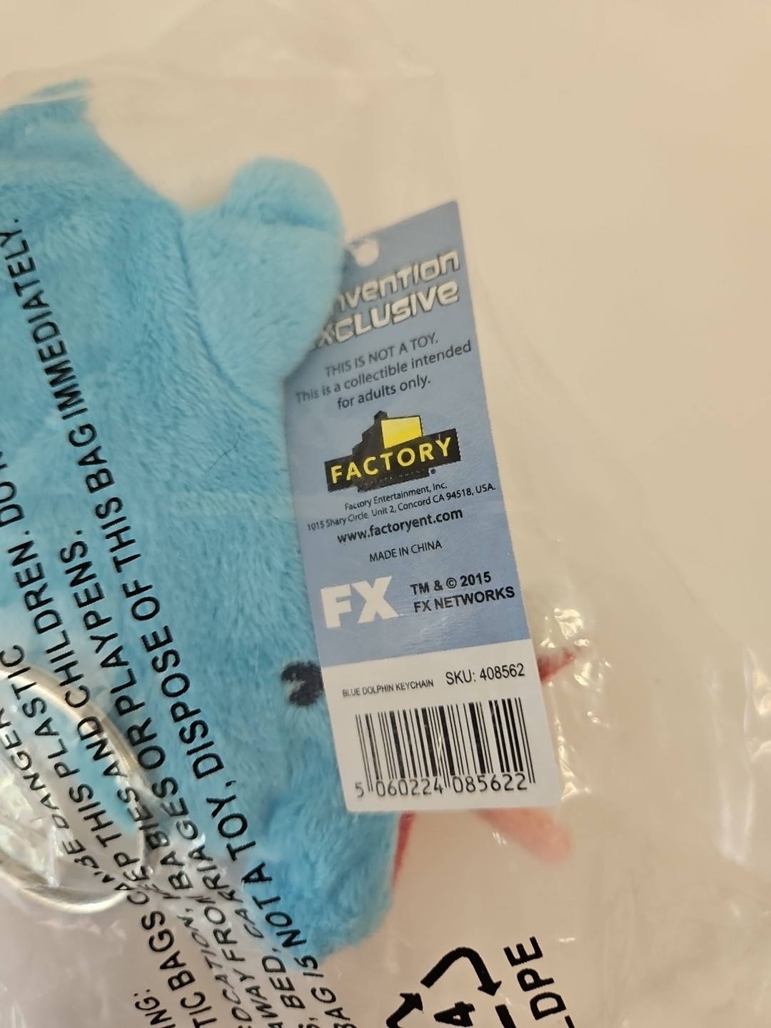 Archer Pam&rsquo;s Dolphin Finger Puppet Keychain SDCC 2015 Factory Entertainment New