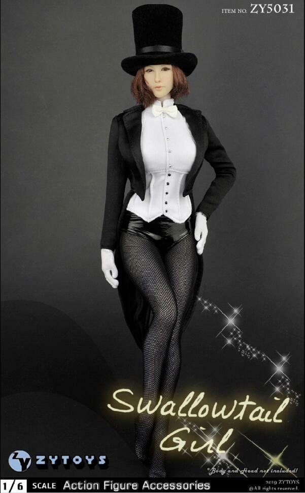 ZYTOYS 1/6 scale Sexy Tuxedo Costume Suit set for 12 » Female Action Figure Doll
