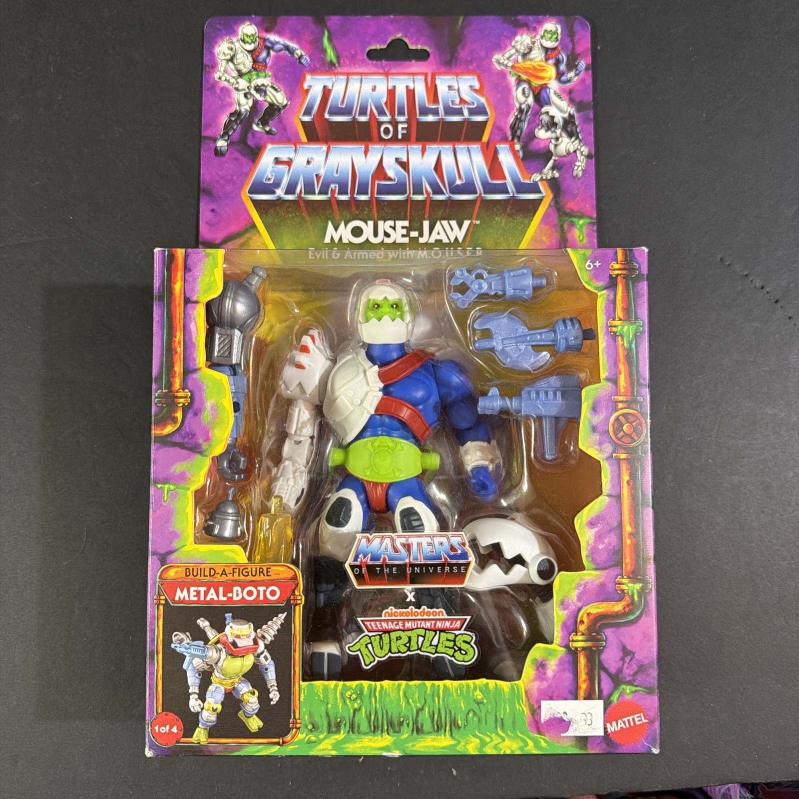 MOTU TMNT Turtles Of Grayskull Mouse-Jaw With Mouser Baf Metal-Boto Target NIB