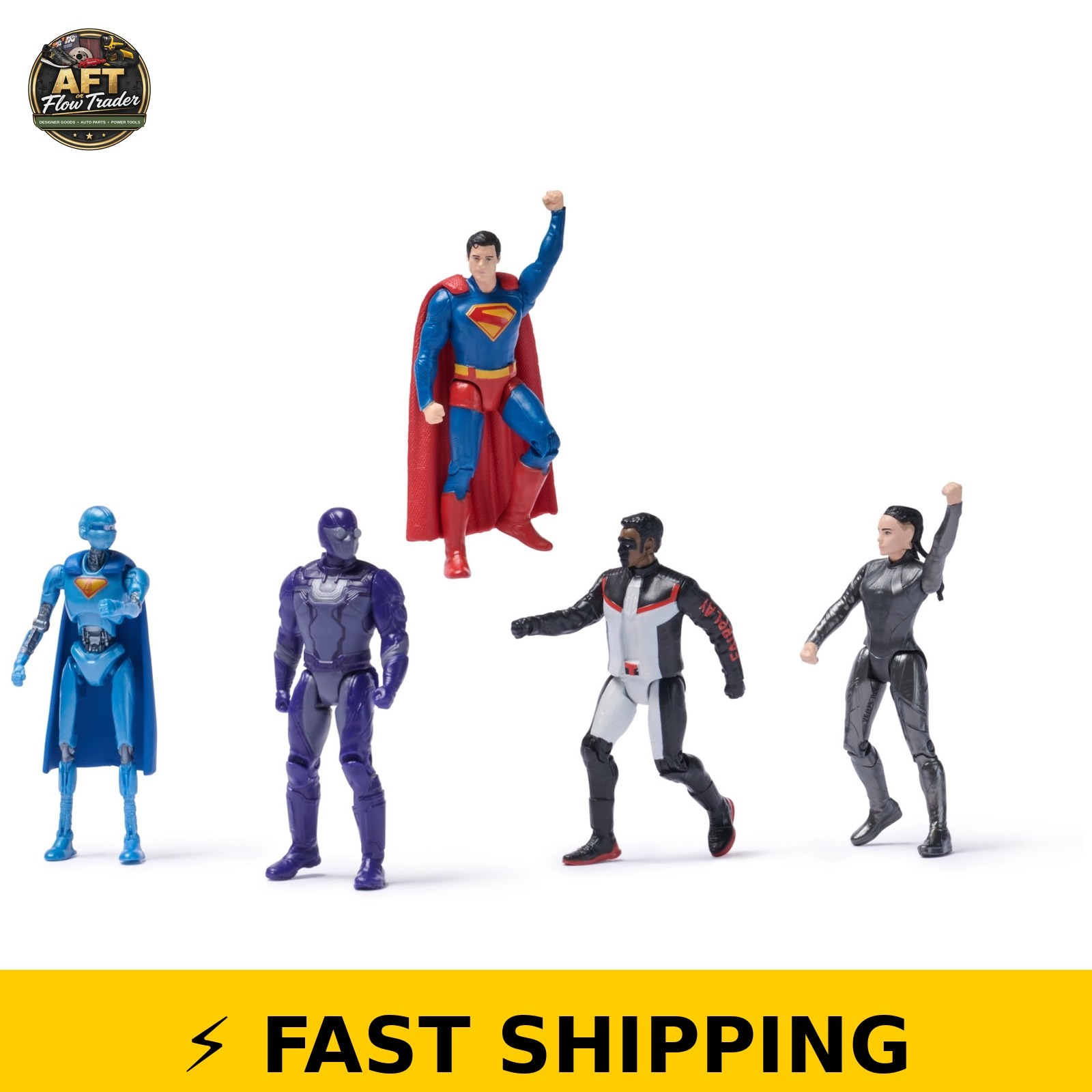 DC Comics Superman 5-Pack Action Figures Set for Ages 4 and Up