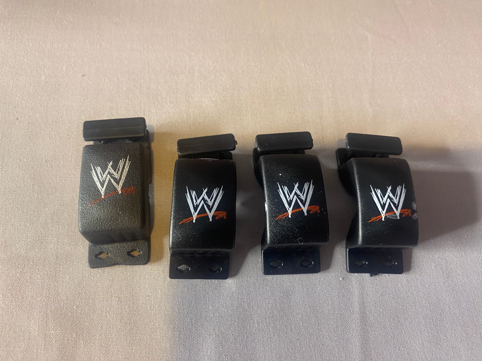 WWE Scratch Logo Lot 4 Turnbuckle Pad Cover Attitude Era Wicked Cool Scale Ring
