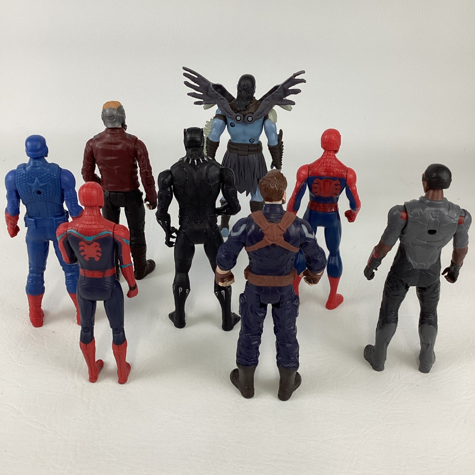 Marvel Avengers 6&Prime; Action Figure Bundle 8pc Lot Spider-Man Black Panther Falcon