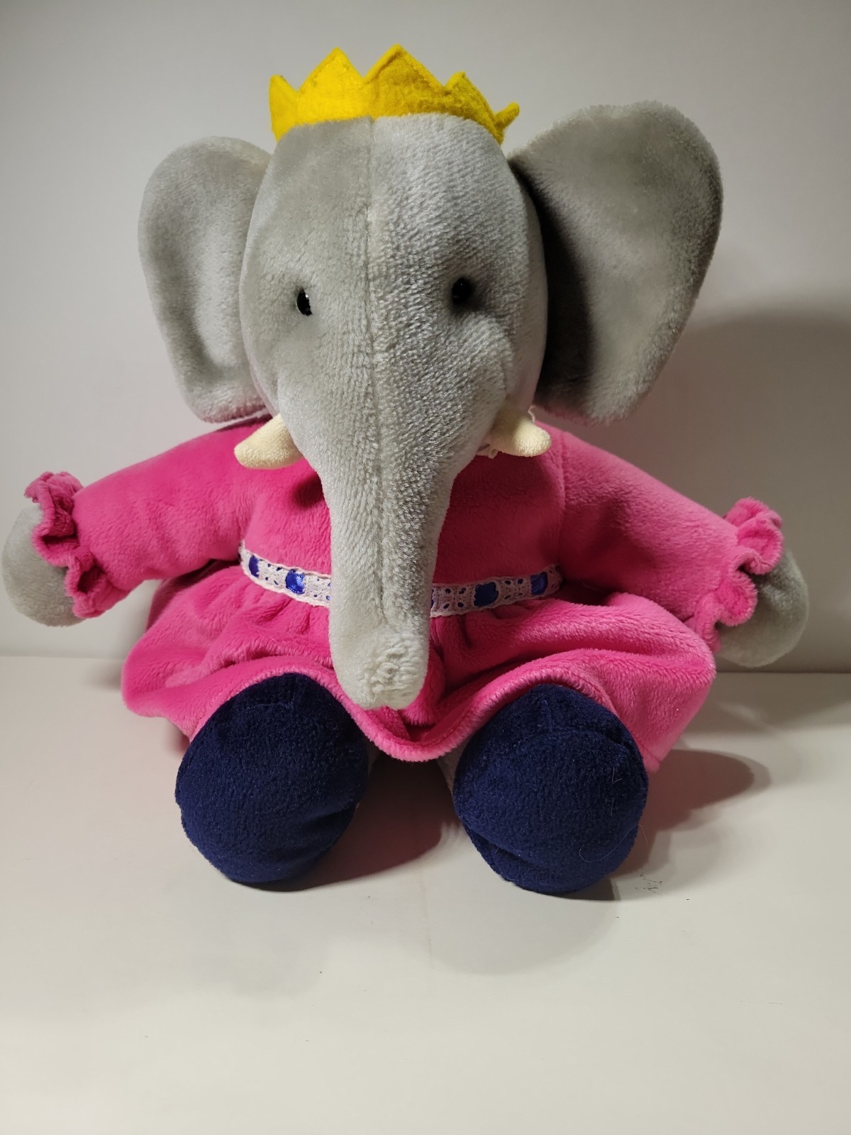 Babar CELESTE 15&Prime; Plush Toy Elephant Queen By Gund 1989 Vintage