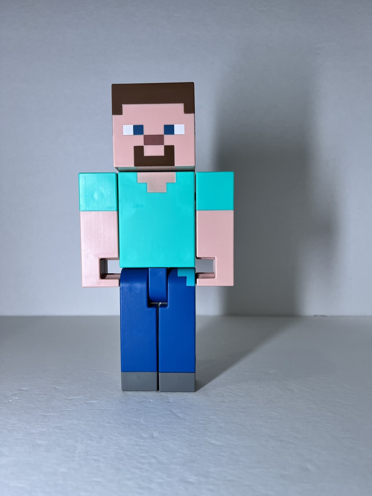USED Mattel Minecraft Large Scale Action Figure: Steve 8.75 inches tall