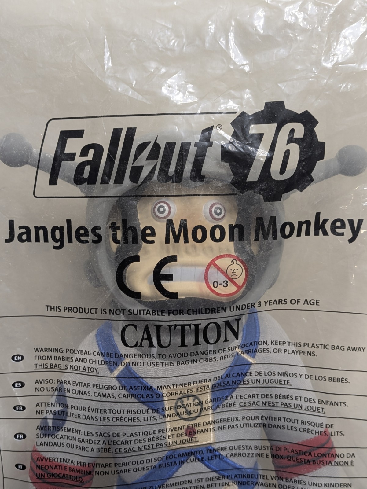 Gaming Heads Fallout 76 Jangles the Moon Monkey 12&Prime; Plush Doll 2019 NEW SEALED