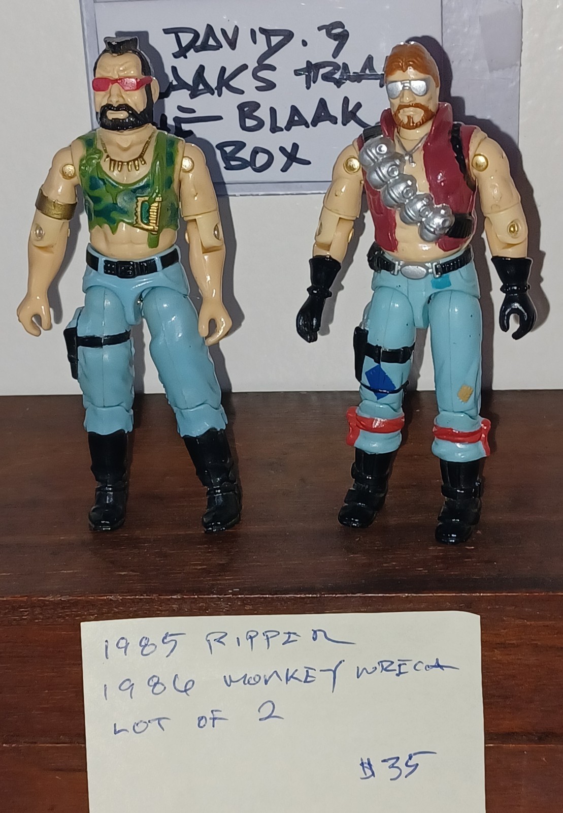 1985/86 GI Joe – Hasbro – Dreadnok LOT of 2 – Ripper (v1) & Monkeywrench (v1)
