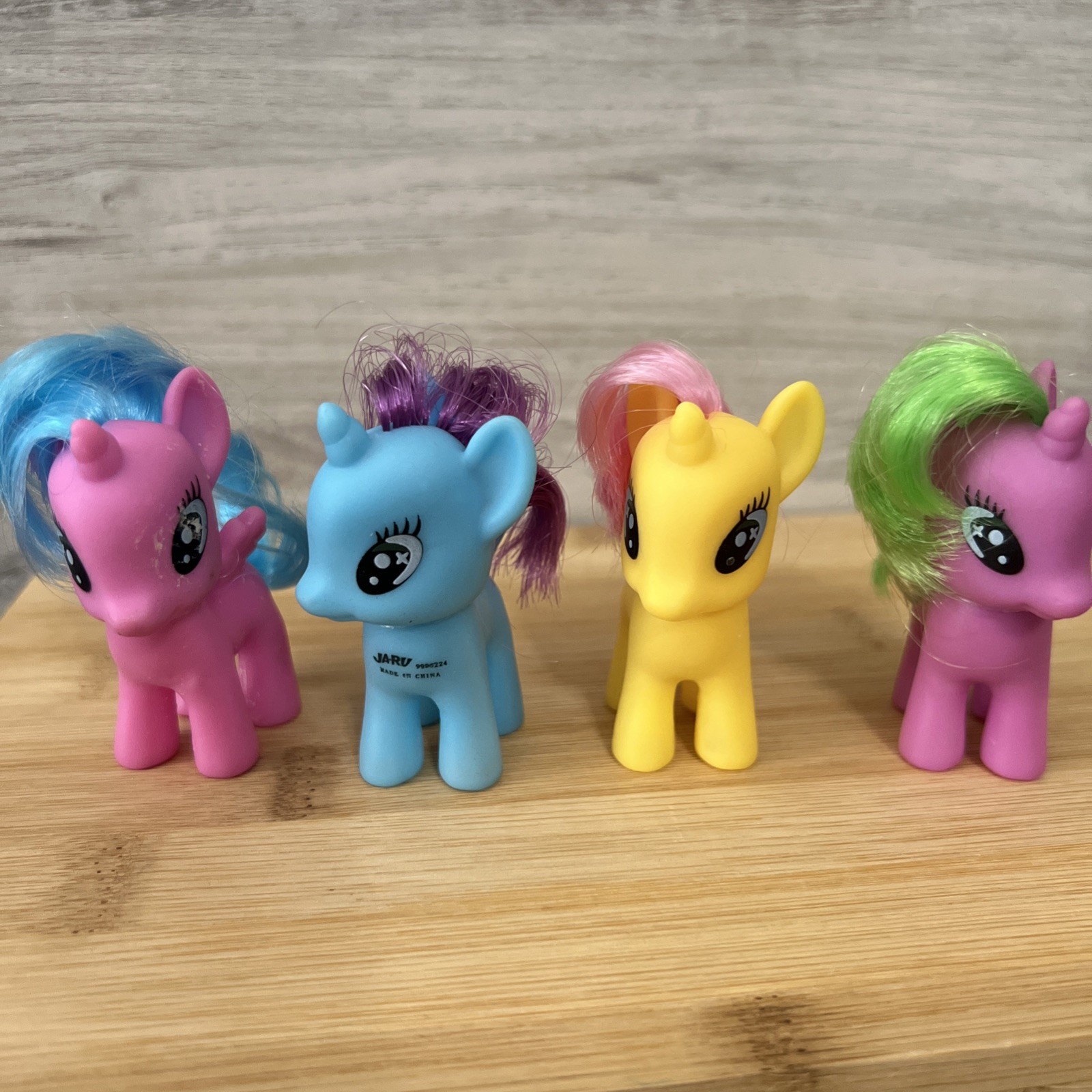 My Little Pony Toy Unicorns With Wings Pink Purple Yellow Blue Lot Of 4 2.75”