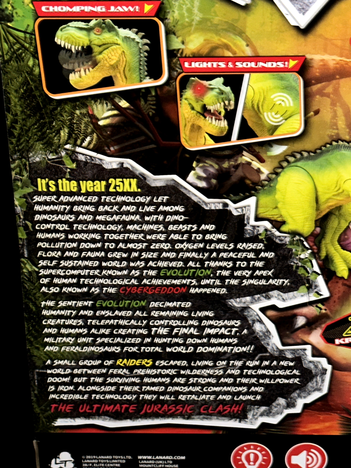 CORPS ELITE PRIMAL JURASSIC CLASH LANARD ACTION FIGURES EL JEFE T-REX DINOSAUR