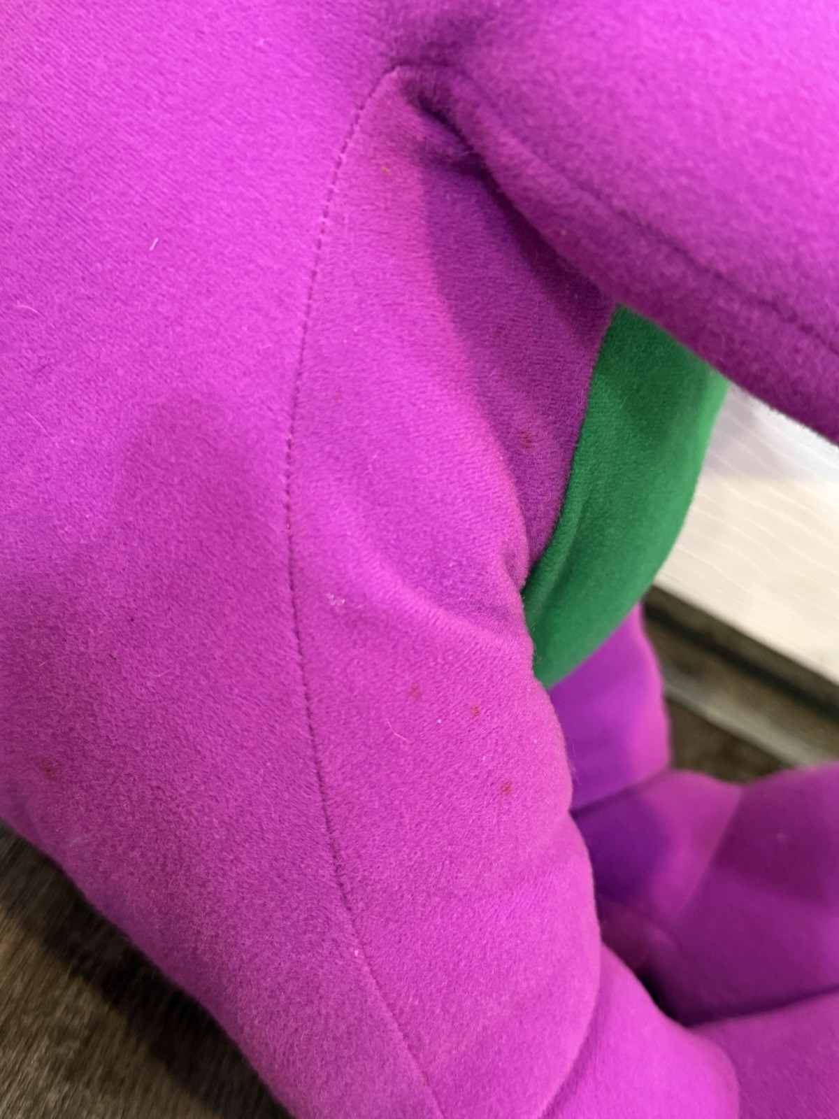 Vintage Playskool TALKING BARNEY 15” Plush Purple Stuffed Animal Works Great!