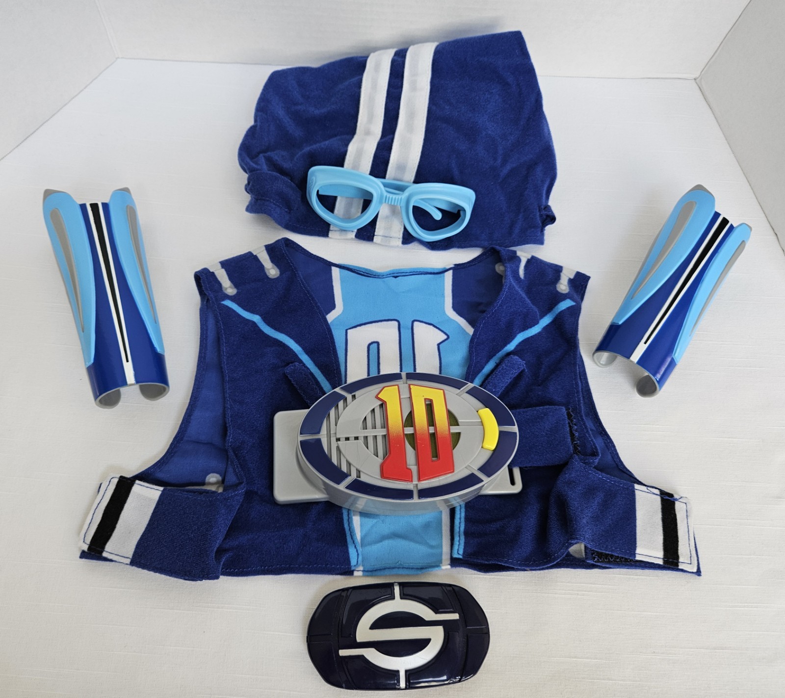 LazyTown Super Sportacus Dress Up Costume Energy Power Arm Bands Music Phrases