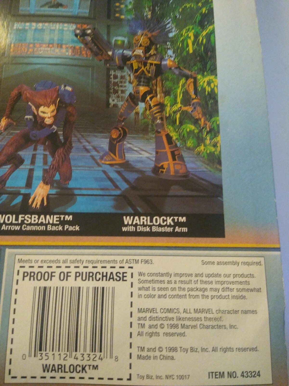Marvel Comics X-Men The New Mutants Collector Edition WARLOCK W/Disk Blaster Arm